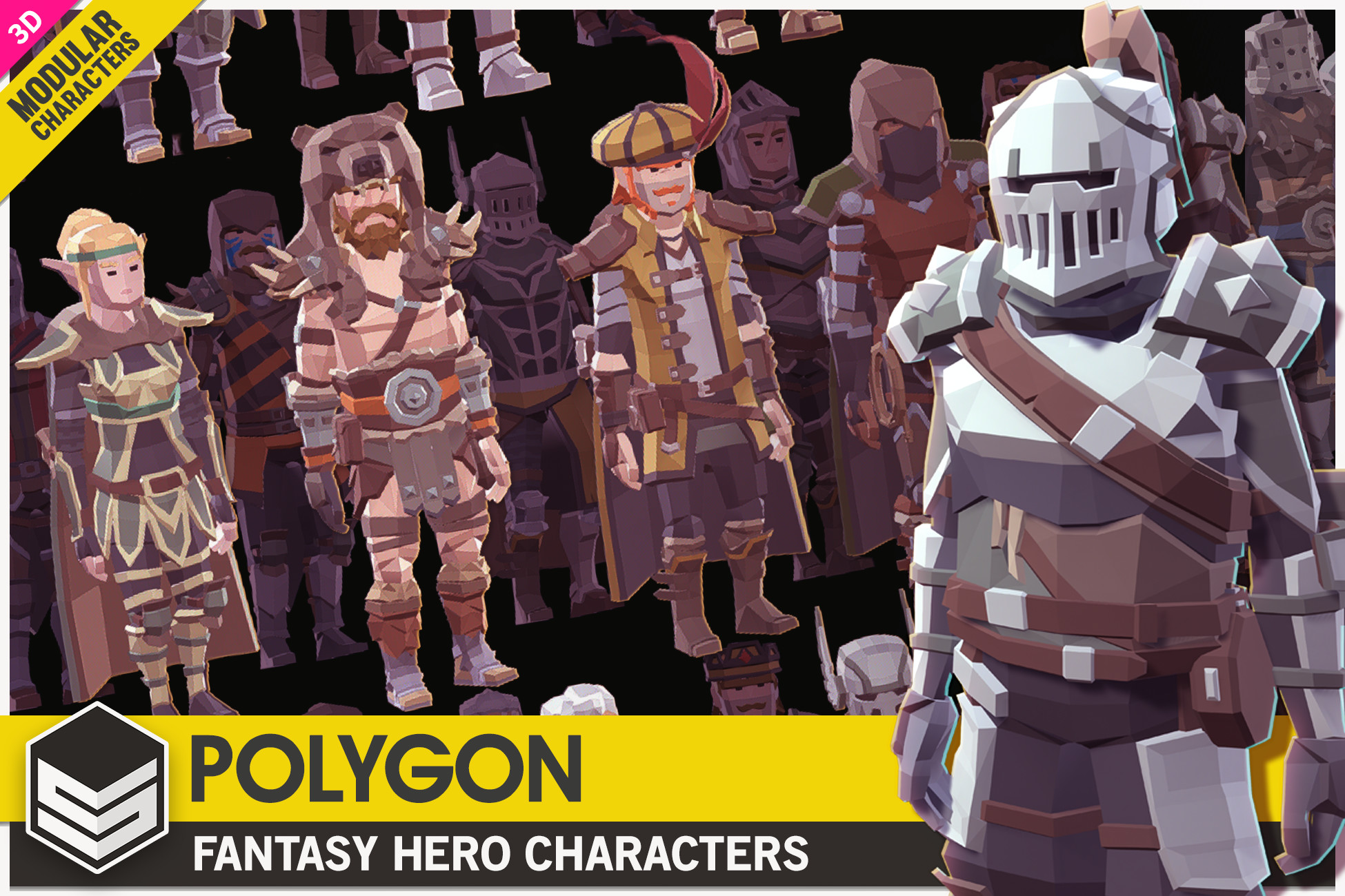 POLYGON - Modular Fantasy Hero Characters