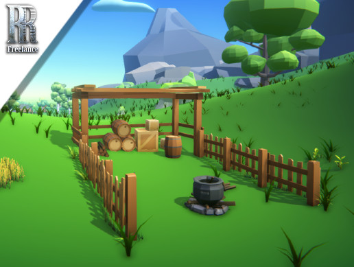Low Poly Environment+Props