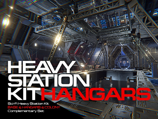 Sci-Fi Heavy Station Kit hangars