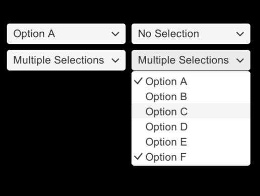 Multi-Selection Dropdown GUI Component