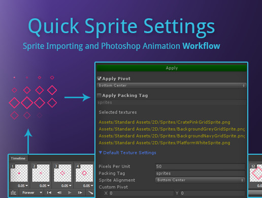 Quick Sprite Settings & Photoshop Workflow