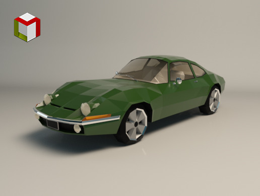 Low Poly Muscle Car 03