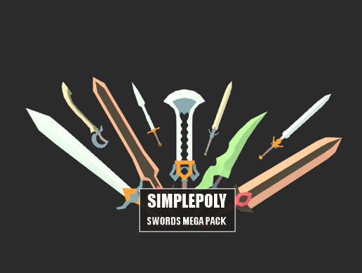 SimplePoly : Swords mega pack