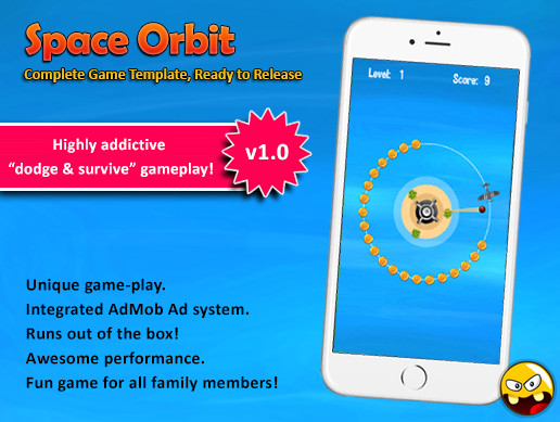 Space Orbit (Addictive dodge & survive game template)