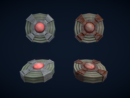 Low poly PBR Landmines (Scripts included)