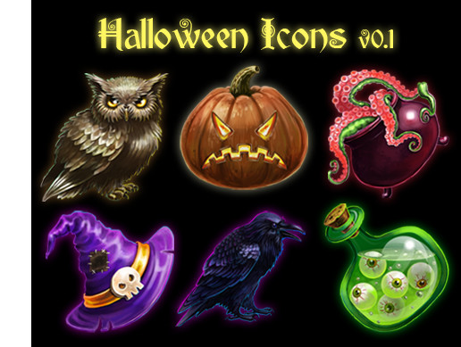 Halloween Icons. Pack 1