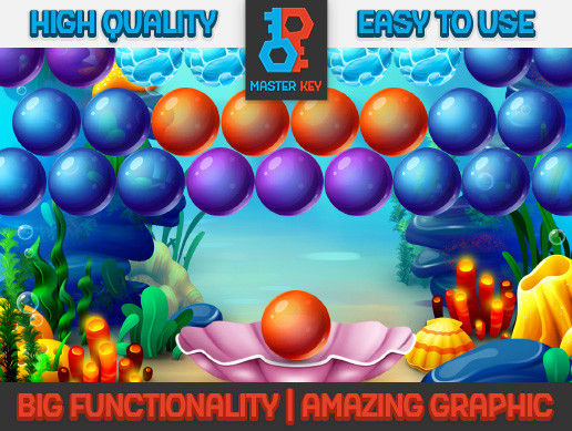 MK - Aqua Bubble Shooter Full Game Asset