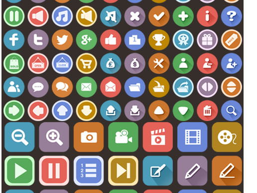 5000 Flat Buttons Pack
