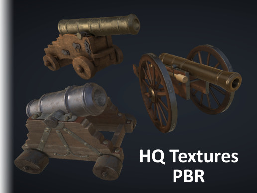 Medieval Cannons PBR Pack
