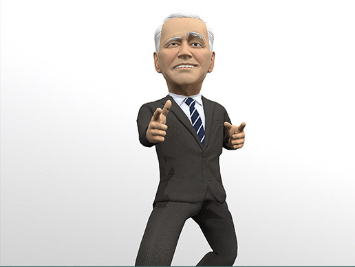 Joe Biden stylized 3D caricature