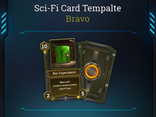 Sci-Fi Card Template - Bravo