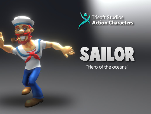 Sailor 3D Rigged Cartoon Character AA Quality