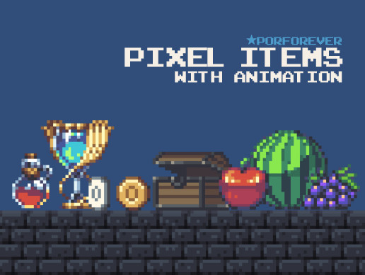 Pixel Platformer Props&Items (with Animation)