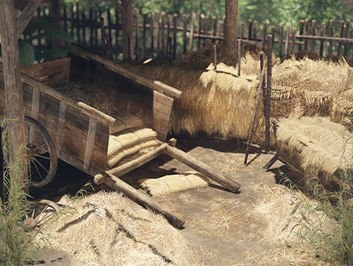 Hay and Haystack Props - PBR and Game Ready