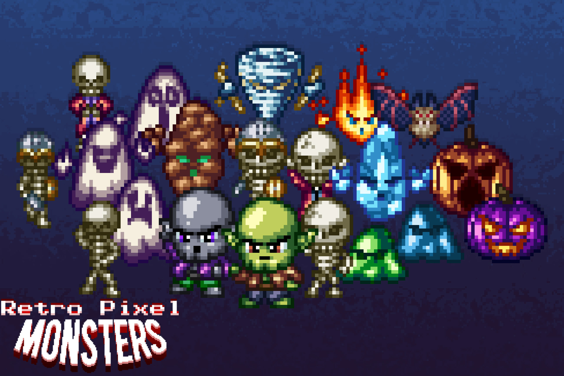 Retro Pixel Monsters