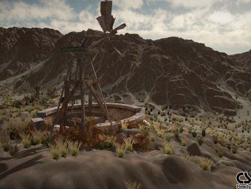 Parched Riverbed Terrain