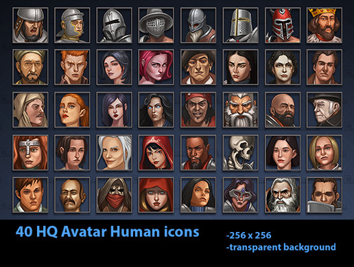 Avatar icons: Human Characters