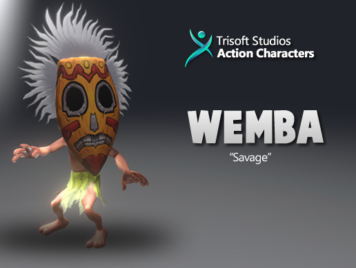 Wemba 3D Rigged Cartoon Character AA Quality