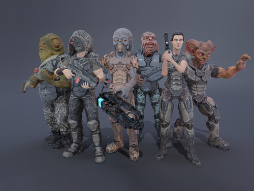 SCI FI SHOOTER CHARACTERS PACK VOL 1