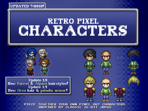 Retro Pixel Characters