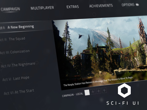 SCI-FI GAME USER INTERFACE