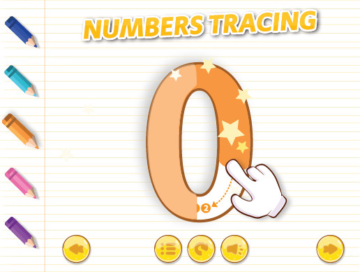 English Numbers Tracing 0-9