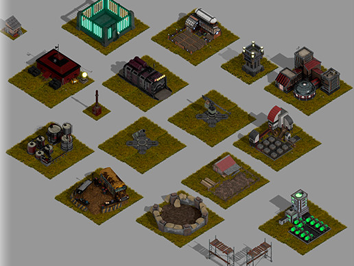 2D Upgradable Buildings Pack
