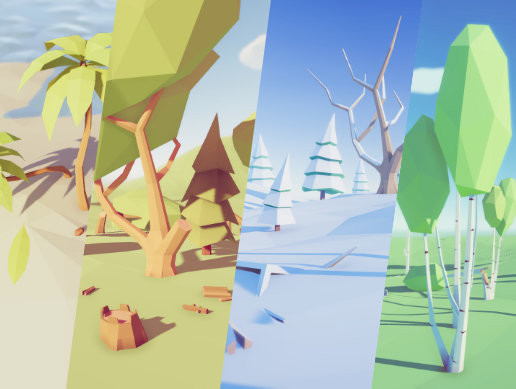 Low Poly Trees - Pack