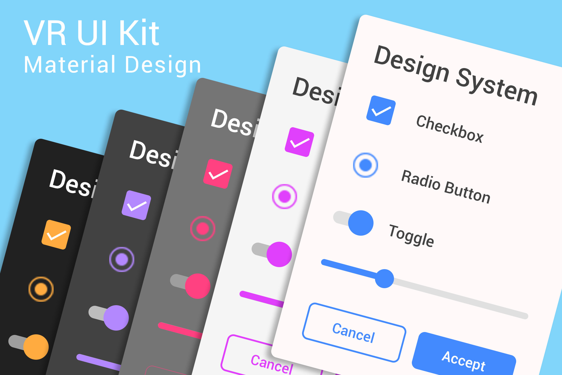 VR UI Kit - Material Design System