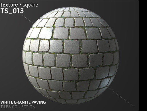 TS 013 White Granite Paving