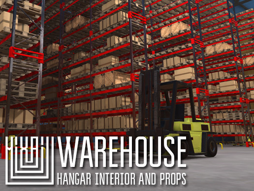 Warehouse - hangar interior and props