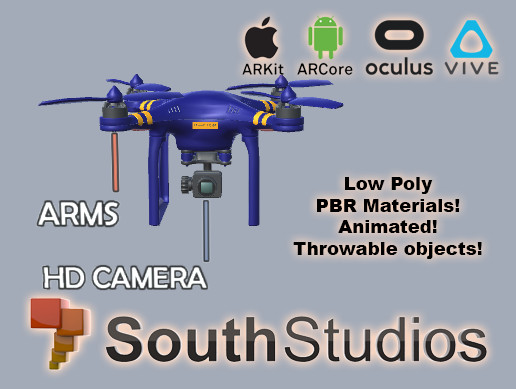 Animated Drone AR VR