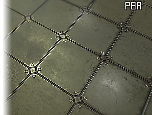Metal Plate Tile 03 - PBR