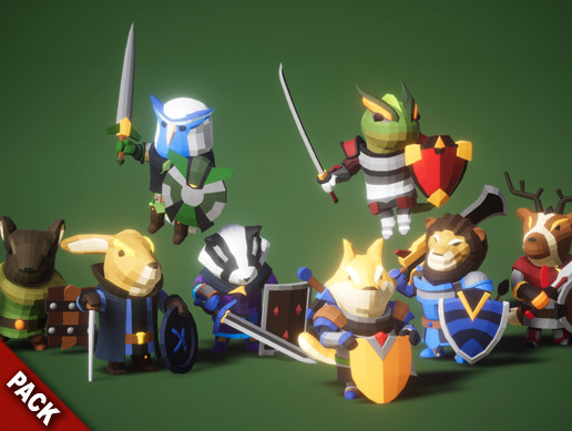 Modular Animal Knights Polyart