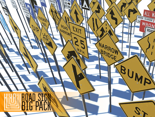 Road sign - Big pack