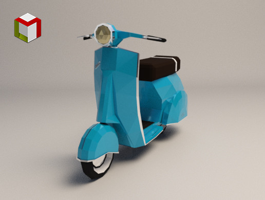 Low Poly Scooter 01