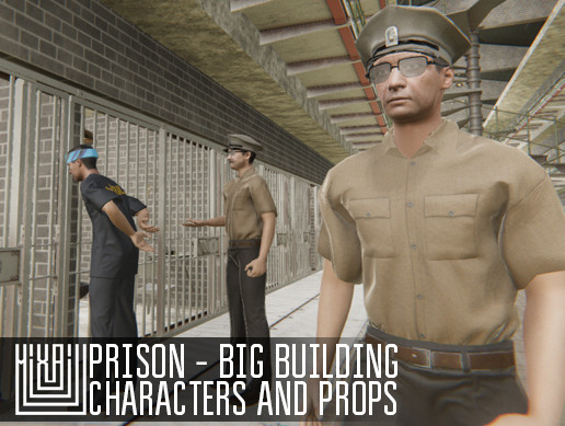Prison - big building, characters and props