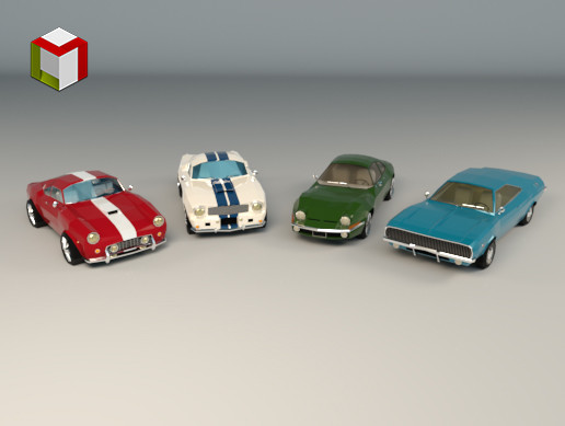 Low Poly Muscle Car Pack