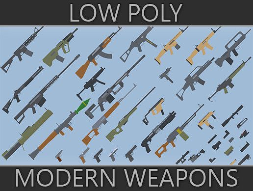 Low Poly Modern Weapons
