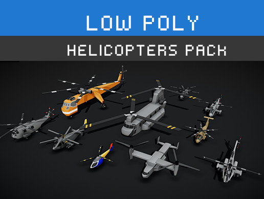 Low Poly Helicopters Pack