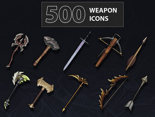 500 Weapon Icons