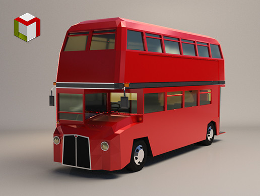 Low Poly London Bus