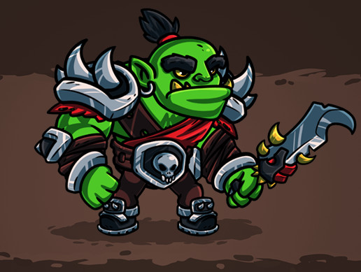 Orc Conqueror 2D Character