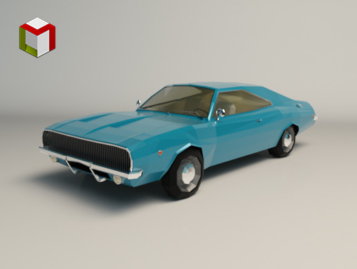 Low Poly Muscle Car 04