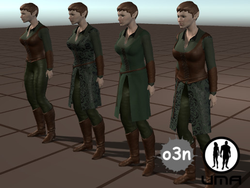 Base UMA Female Elven Clothing Set