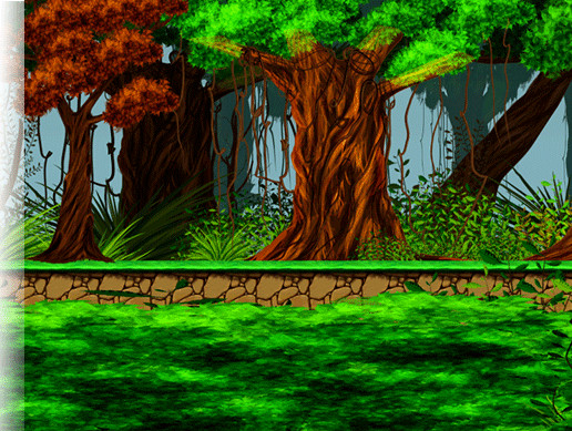 2D Hand Painted Forest Platform