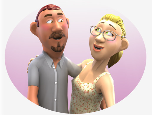 2 toon people