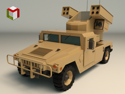 Low Poly Military 4x4 04