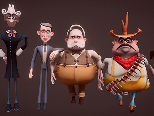 Toon Western Characters Pack