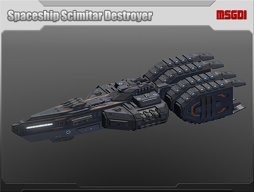 Spaceship Scimitar Destroyer